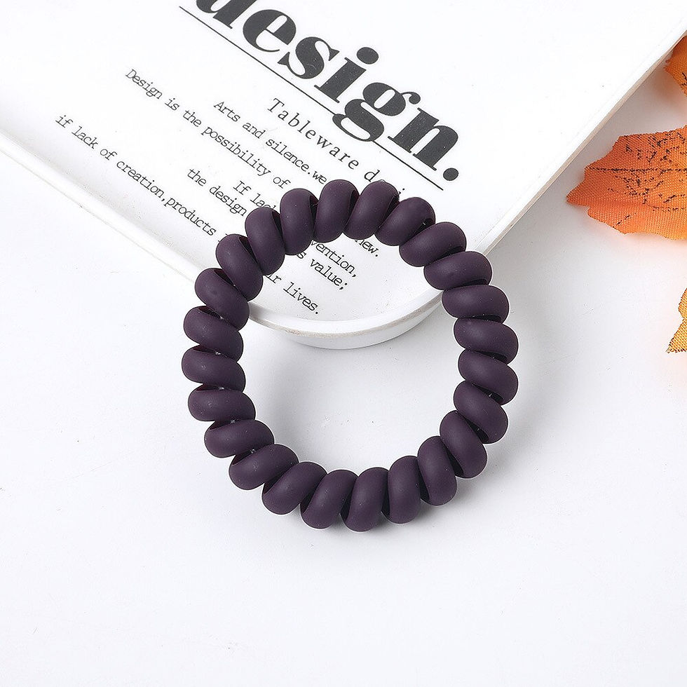 Thumbnail: Fashion Matte Scrunchie Telephone Wire Hair Bands Women Girls Rubber Band Frost