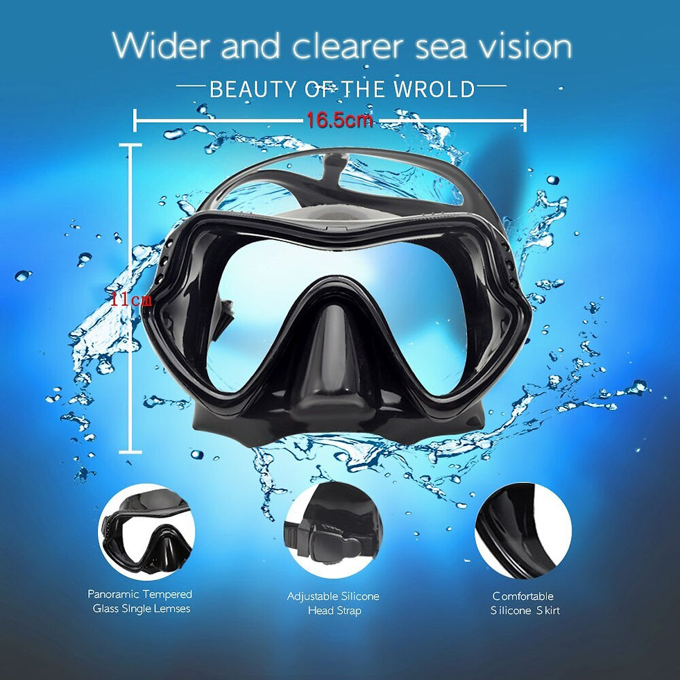 Thumbnail: Diving Mirror Breathing Tube Set for Men and Women New Adult Large Frame Silico