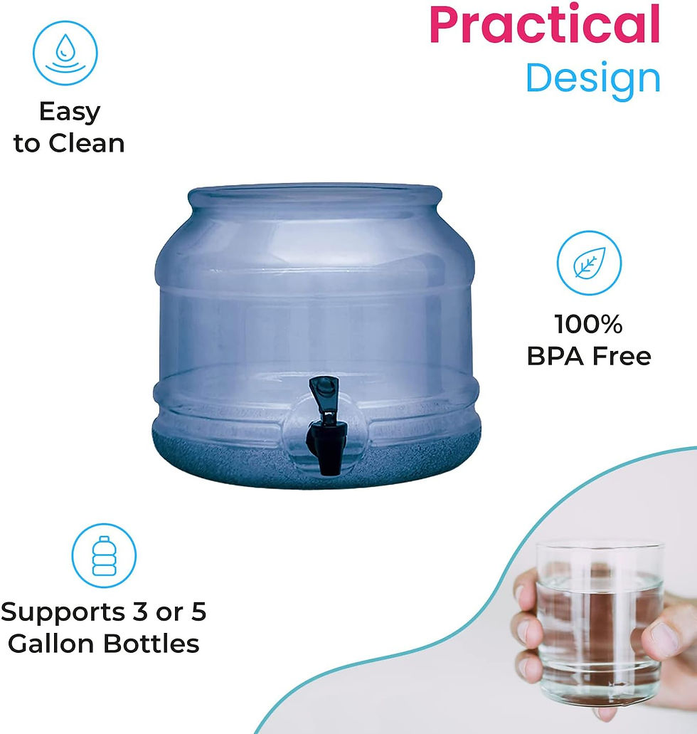 Thumbnail: Blue Plastic Water Jug Dispenser Base with Spigot for 5 Gallon Water Bottle, BP