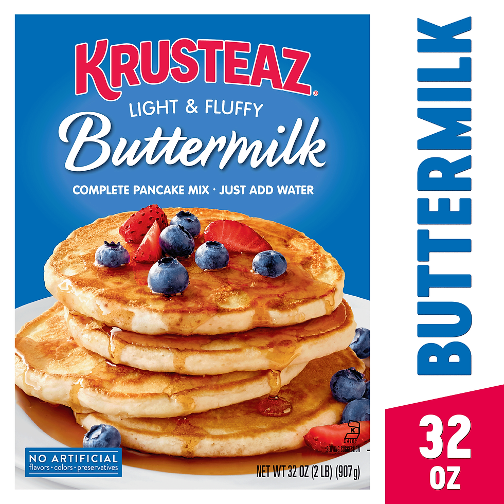 Thumbnail: Krusteaz Complete Buttermilk Pancake and Waffle Mix, Light & Fluffy, 32 oz Box