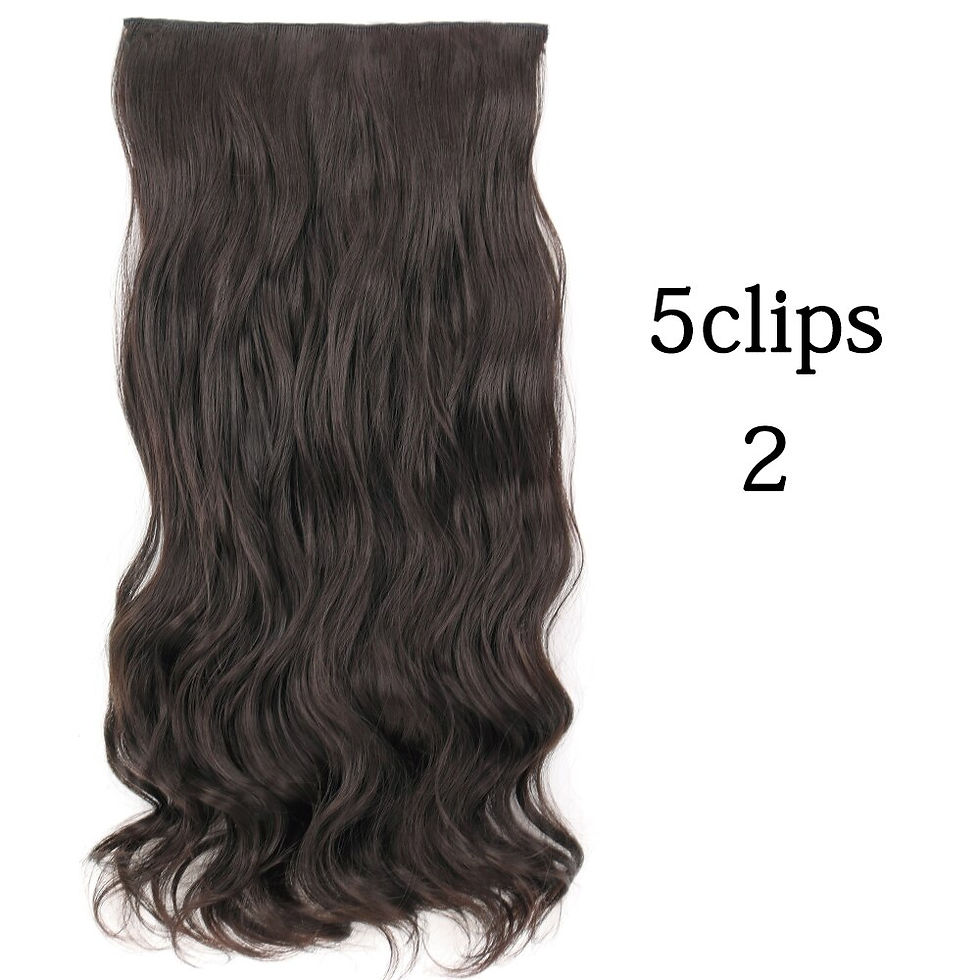 Thumbnail: Synthetic Long Straight Hairstyles 5 Clip In Hair Extensions Blonde Brown 22 32