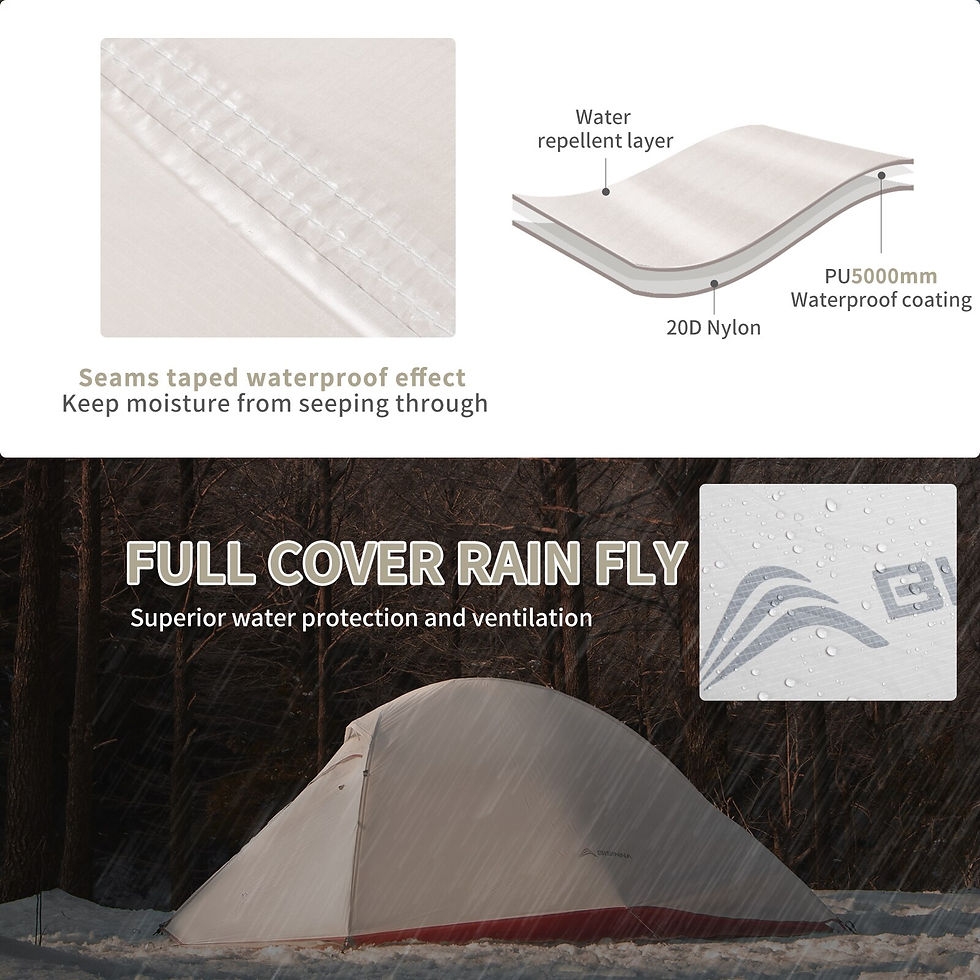 Thumbnail: BISINNA Ultralight Camping Tent Backpack Tent 20D Nylon Waterproof Outdoor Hiki