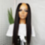 Thumbnail: Soft Natural Black Yaki Long 24inch Kinky Straight U Part Wig European Remy Hum