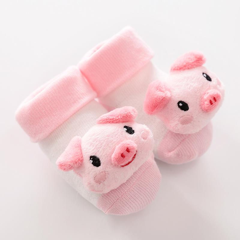 Thumbnail: Baby Kids Toddler Anti-Slip Socks Spring Animal Infant Newborn Gift With Bells 