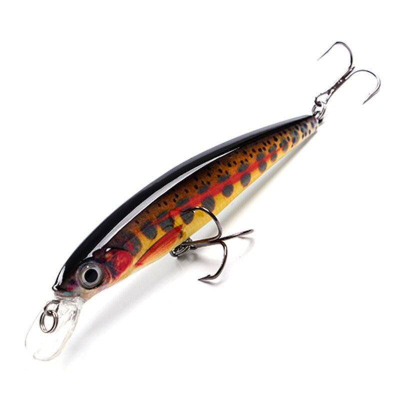 Thumbnail: FTK 12g Floating Swimbait Hard Bait Minnow Fishing Lure 10cm 3D Eye Jerkbait Wo