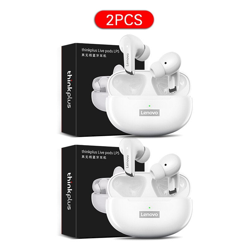 Thumbnail: Lenovo LP5 Wireless Bluetooth Earbuds Earphones HiFi Music Headsets With Mic Sp