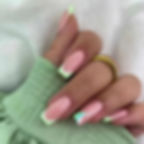 Thumbnail: 24pcs French Style False Nails Glitte Design Fake Nail Patch Mid Length Coffin 