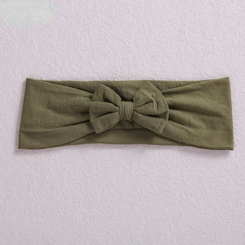 Thumbnail: Soft Nylon Baby Headband Newborn Baby Girl Bow Headbands Elastic Hairbands Chil