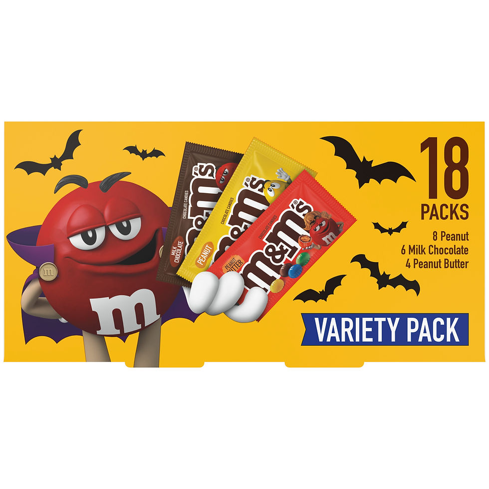 Thumbnail: M&M's Full Size Chocolate Halloween Candy Variety Pack- 30.58oz/ 18ct