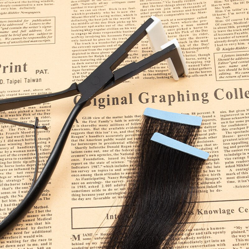 Miniatura: Professional Hair Extension Pliers For Tape in Hair 4.5cm Deck Shape Stainless 