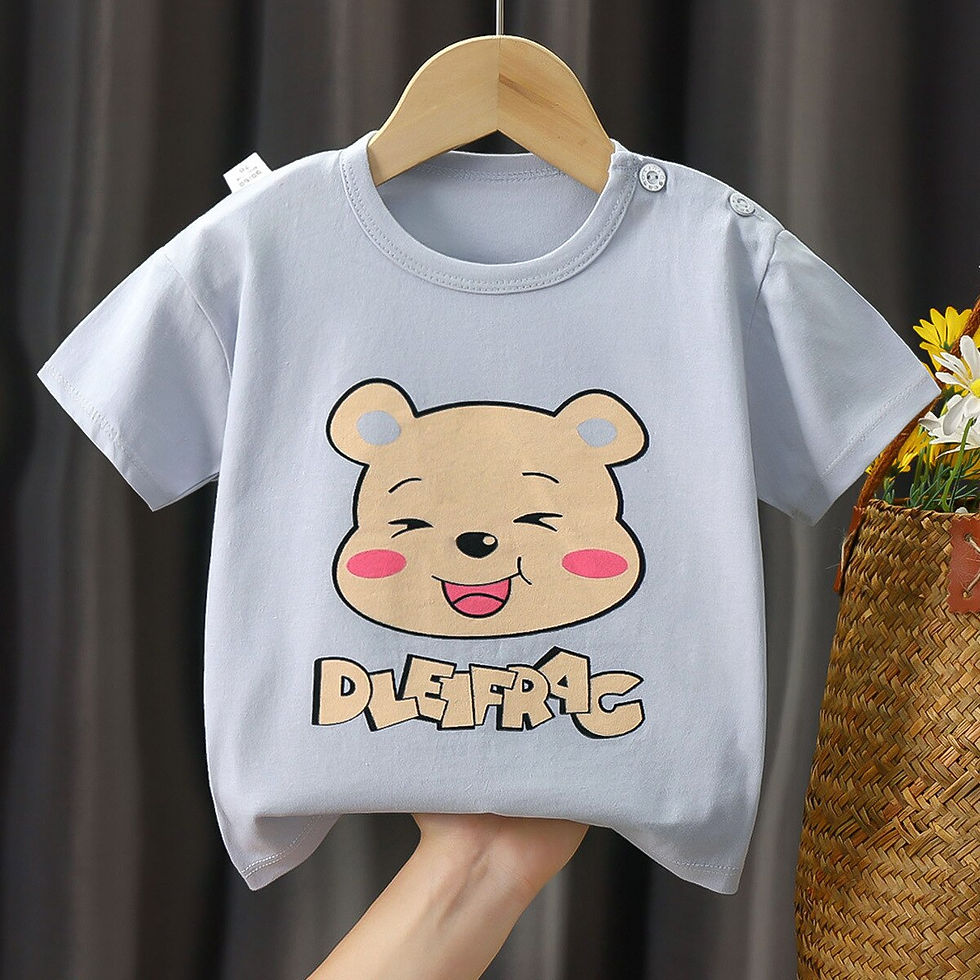 Thumbnail: Children's T-shirt summer boys girls Kids cotton Short Sleeve Shirt Sweatshirt 