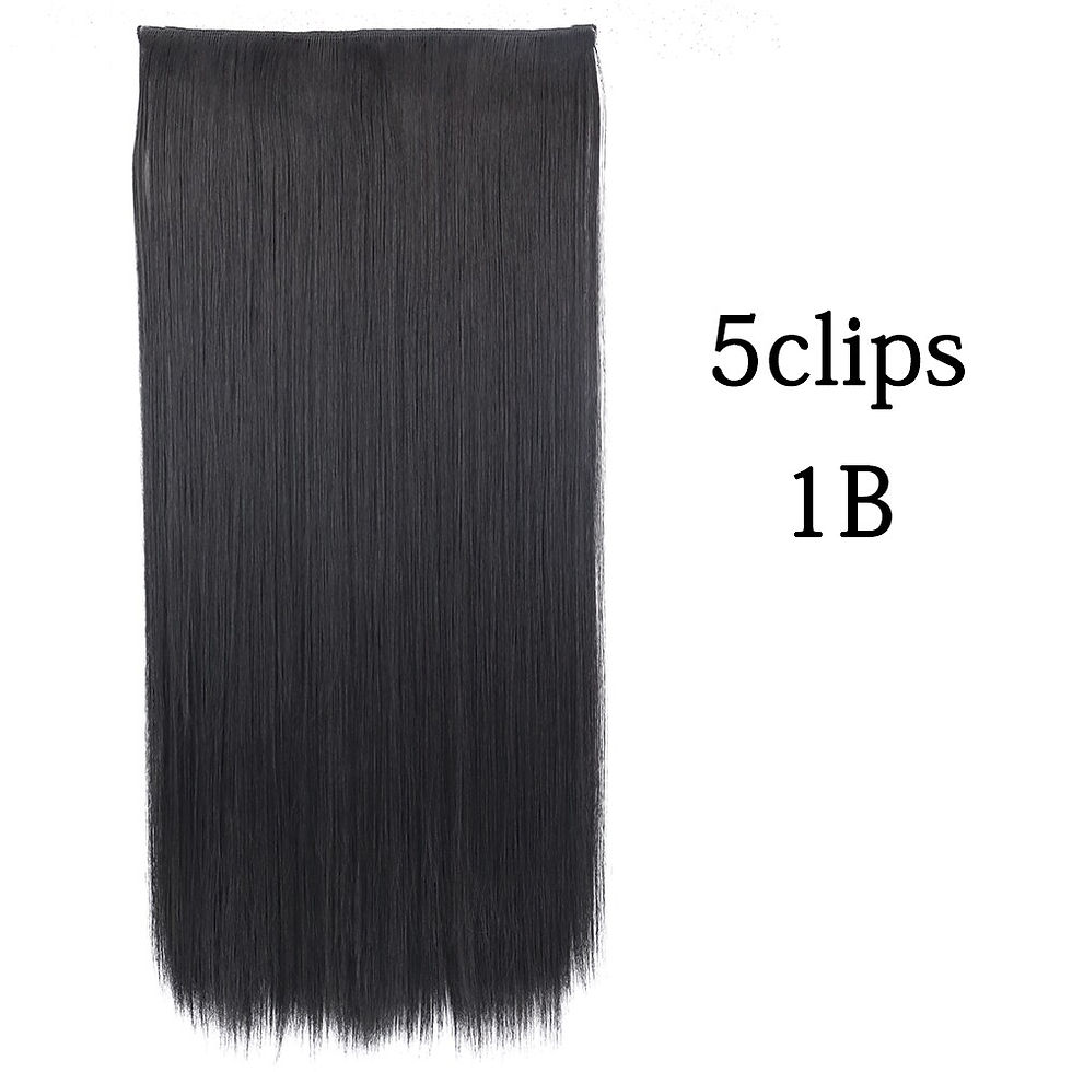 Thumbnail: Synthetic 5 Clip In Hair Extension Natural Blonde Brown Long Wavy Hairstyle Hea