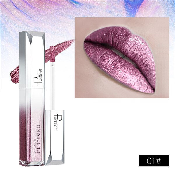 Thumbnail: 18 Color Pearlescent Diamond Lip Gloss Moisturizing Lip Glaze Lustre Shine Lip 