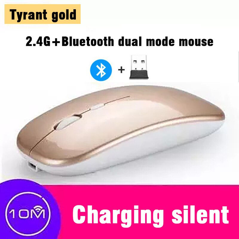 Thumbnail: RYRA 2.4G Wireless Mouse Silent Rechargeable Mouse PC Bluetooth Wireless Mouse 