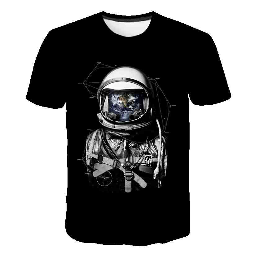 Kids Astronaut T Shirts Costumes Children Boys And Girls Summer Tops Tees 1-14
