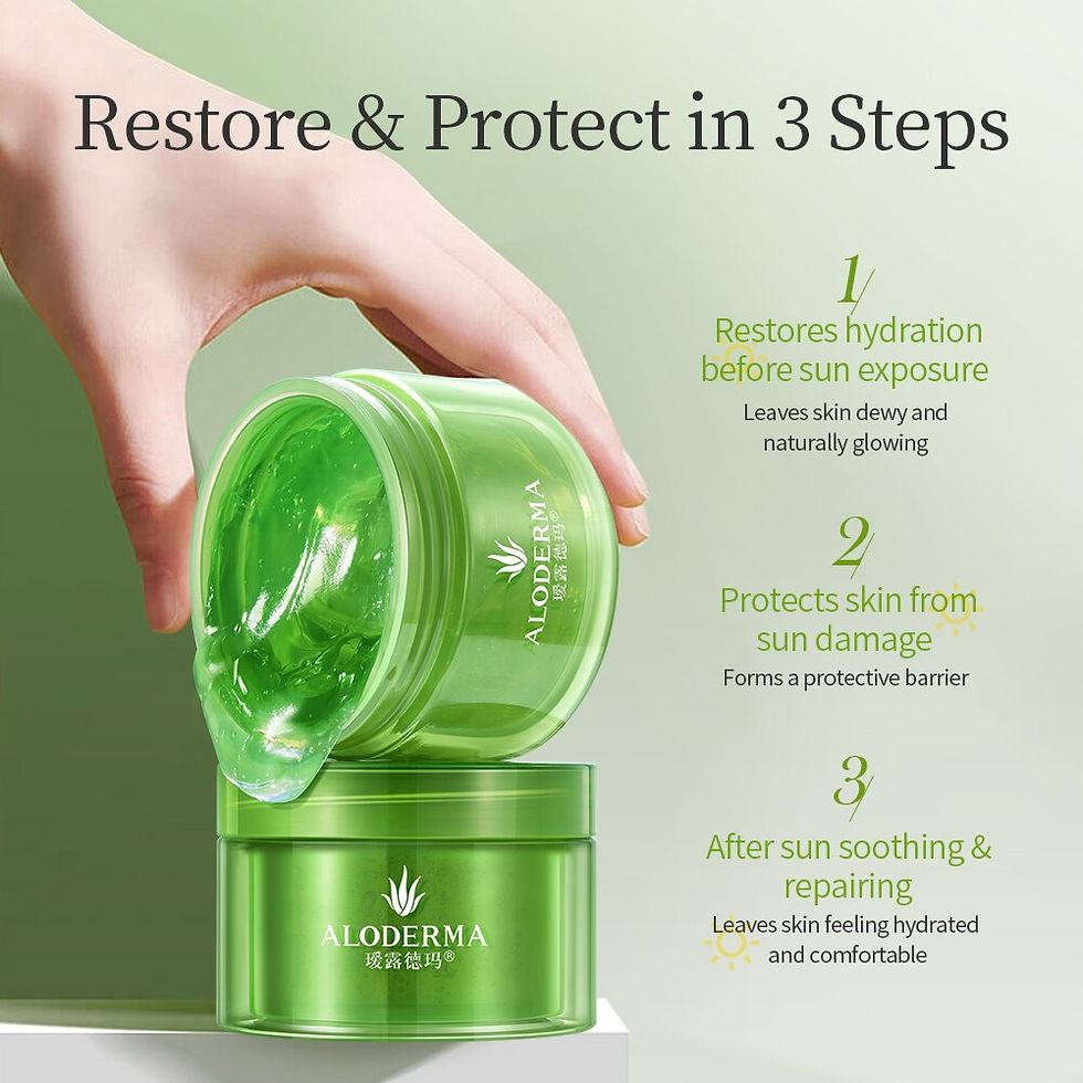 Thumbnail: Aloderma Fresh Aloe Vera Gel 200G 2PCS Hydrating Moisturizing Organic Plant Alo