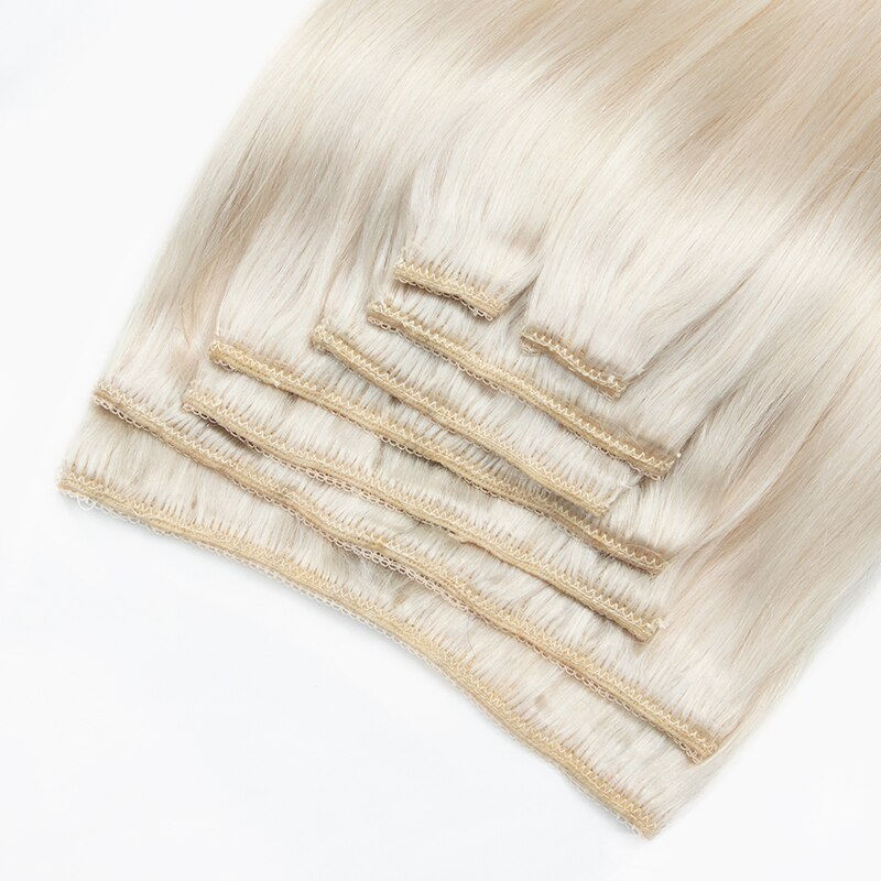 Thumbnail: Blonde Hair Extension Clip In Hair Extension Human Hair Natural Mega Hair Tic T
