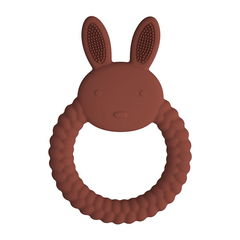 Thumbnail: Fruits Shape Baby Chewing Teether Toys Safe BPA Free Silicone Teething Chew Den