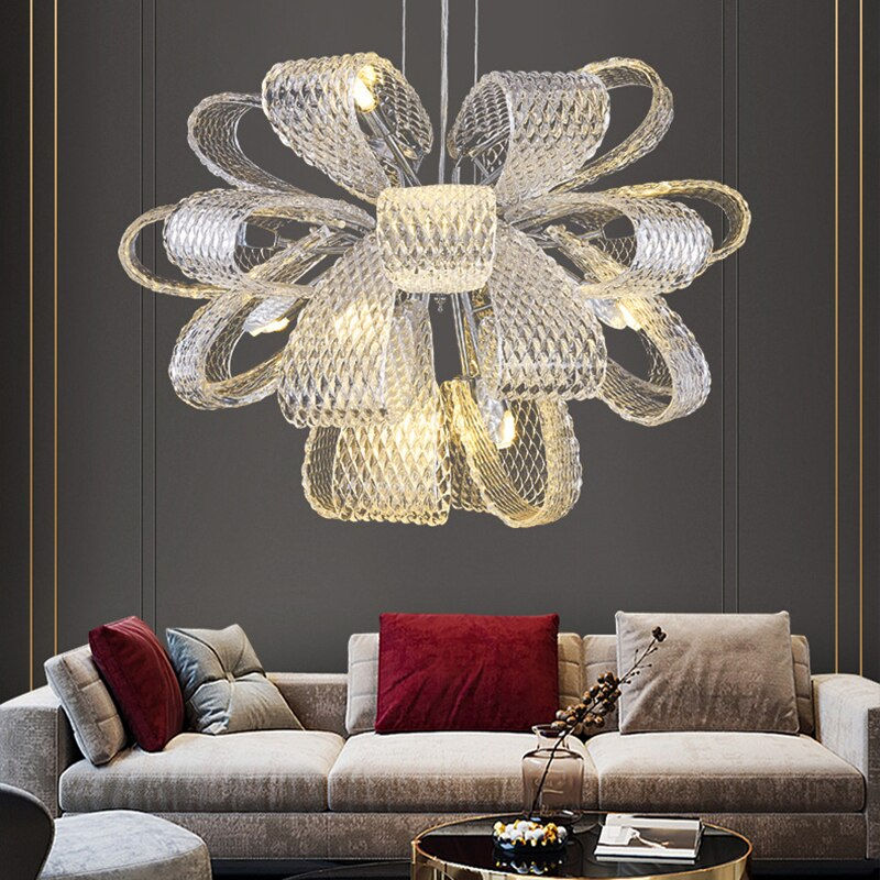 Thumbnail: Nordic Art Deco Lustre LED Hanging Lamp Lámparas Living Room Chandelier Lightin