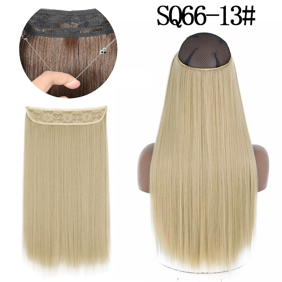 Thumbnail: LISI GIRL Synthetic 22 Inch 16 Inch Hair Extensions Straight Heat Resistant No 