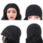 Thumbnail: Headband Wig Synthetic Long Wavy Dark Brown Headband Wigs for Black Women Natur