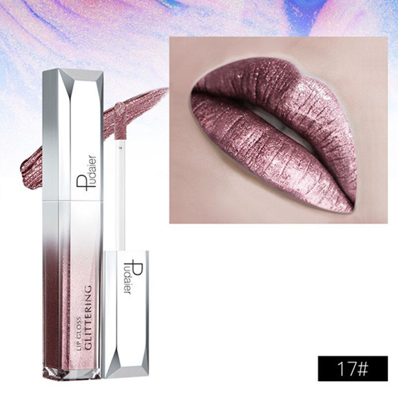 Thumbnail: 6 Colors Metallic Glitter Diamond Liquid Lipstick Waterproof Long Lasting Pearl