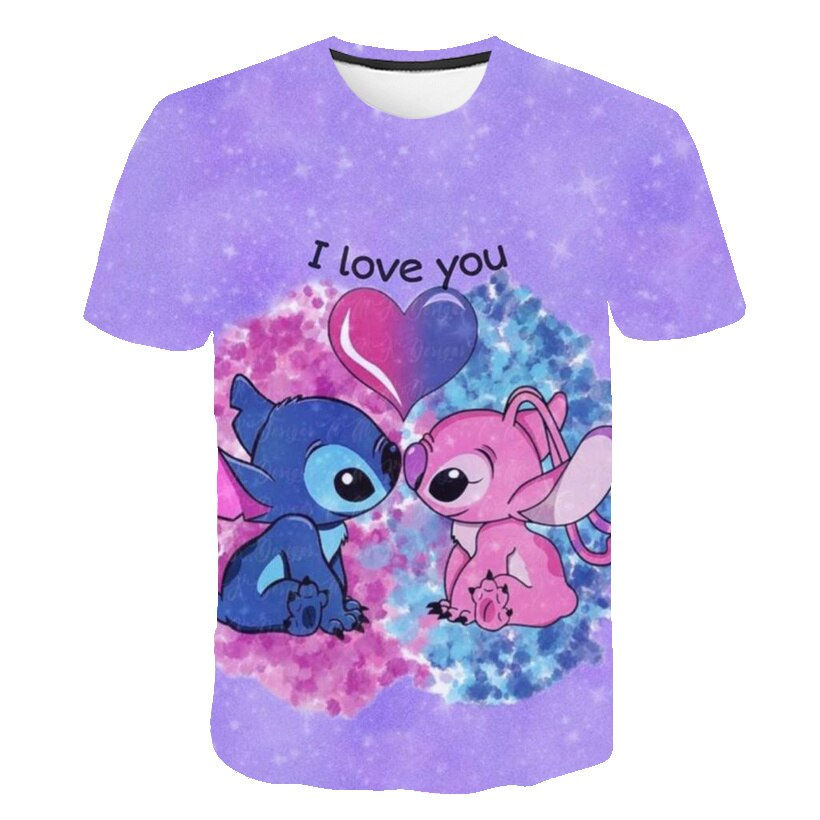 Thumbnail: 2023 Summer Boys Girls Stitch T Shirts Cartoon Baby T-shirts Short Sleeves Prin