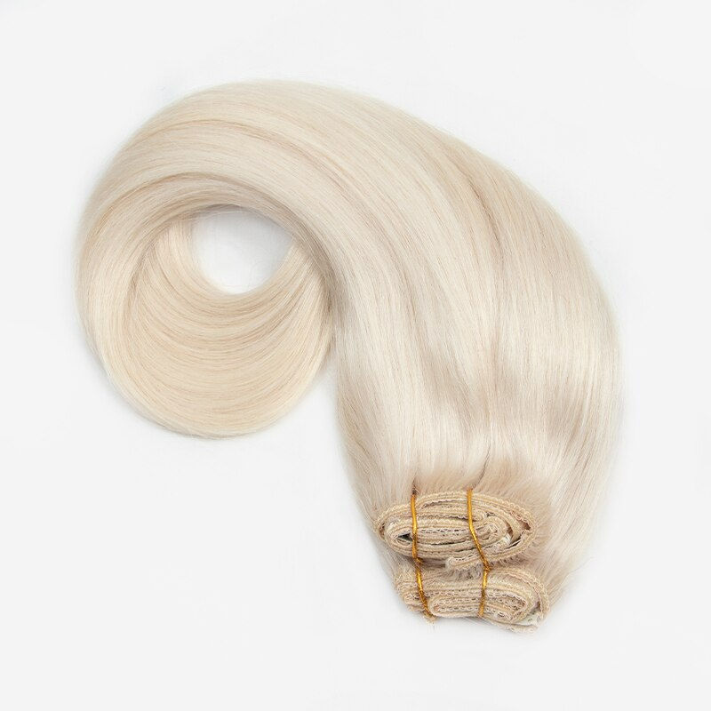 Thumbnail: Blonde Hair Extension Clip In Hair Extension Human Hair Natural Mega Hair Tic T