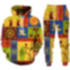 Thumbnail: New Colorful African Folk-Custom Print Unisex Hoodie/Pants/Suit Dashiki Ethnic 