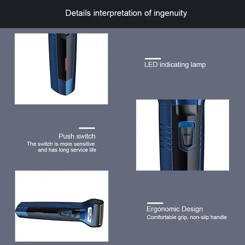 Thumbnail: 3 in 1 Shaver Nose Beard Shaver Trimmer Multi Functional Beard Shaving Machine 