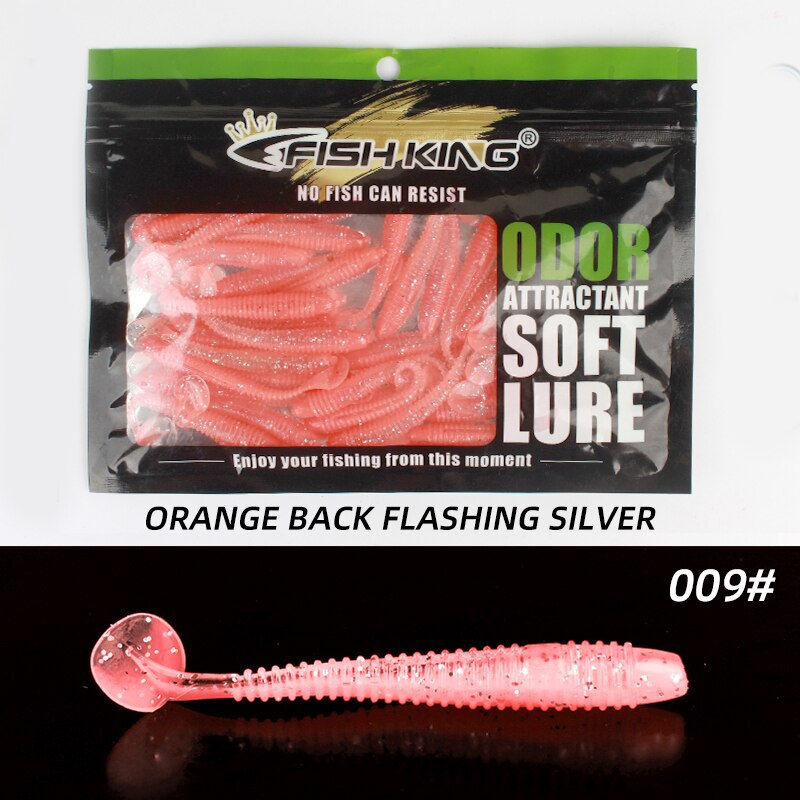 Thumbnail: FISH KING 30pcs Impact Ring Shad Fishing Lure Soft 55mm 65mm 75mm Plastics Bait