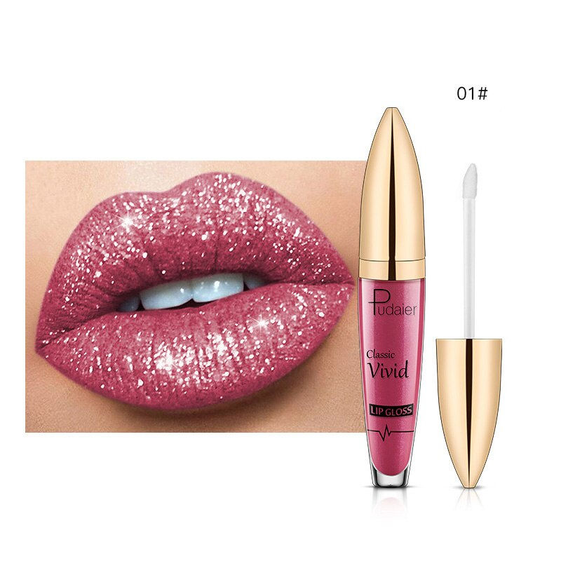 Thumbnail: 18 Color Matte To Shiny Glitter Liquid Lipstick Shiny Lip Gloss Diamond Waterpr