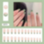 Thumbnail: 24pcs Detachable Finished Fingernails Almond Artificial Fake Nails With Glue Fu