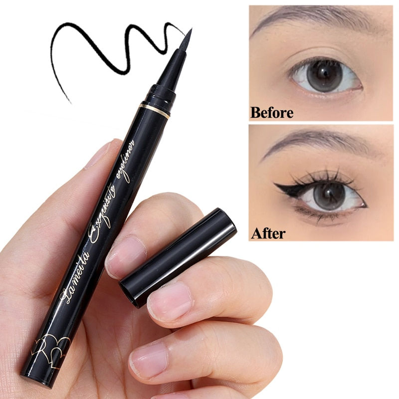Thumbnail: Waterproof Black Eyeliner Long Lasting Non-smudge Quickily Drying Smooth Matte 