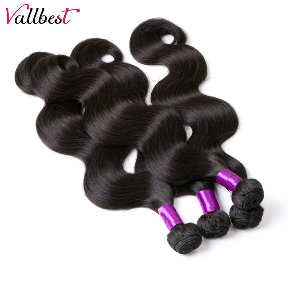 Vallbest Peruvian Body Wave Bundles Remy Human Hair Extensions Natural Color Ma