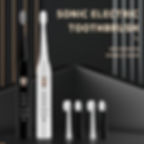 Thumbnail: Jianpai Adult Black White Classic Acoustic Electric Toothbrush Adult 5-gear Mod