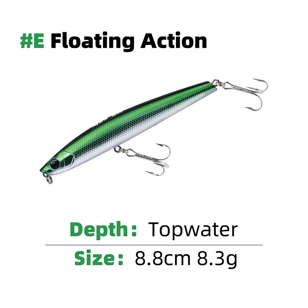 Thumbnail: HANDING 8.8/10.7cm Floating Pencil Popper&Sinking Pencil Hard Bait Topwater Plo