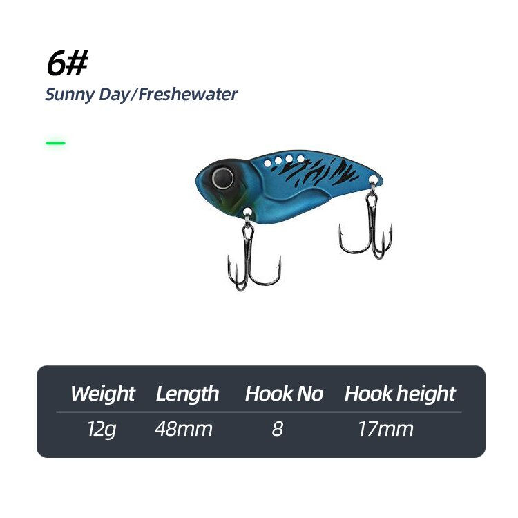 Thumbnail: HANDING Vib Fishing Lure Metal Lure 7g/10g/12g/15g Sinking Fishing Lure for Fre