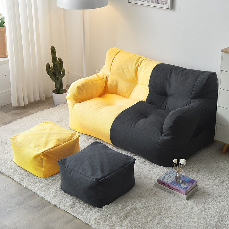 Thumbnail: Creative Small Sofa Lazy Bean Bag Sofa Organizer Balcony Bedroom Modern Living 