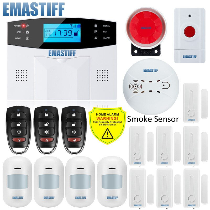 Thumbnail: Built-in antenna Door Sensor PIR Motion Detector Wireless LCD GSM SIM card Hous