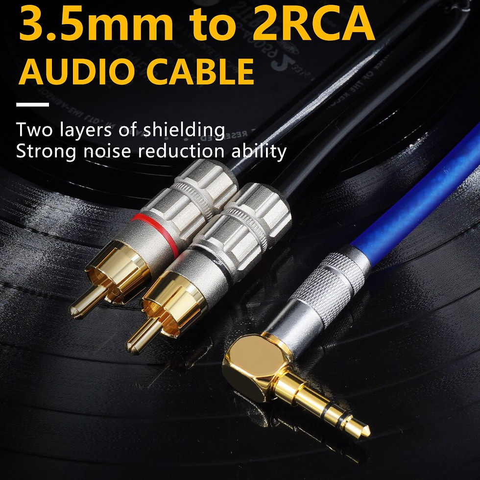 Thumbnail: 3.5mm jack to 2RCA Stereo audio cable AUX RCA Jack 3.5 Y Splitter for mobile ph