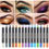 Thumbnail: 15 Color Pearlescent Eyeshadow Eyeliner Pencil Waterproof Glitter Matte Nude Ey