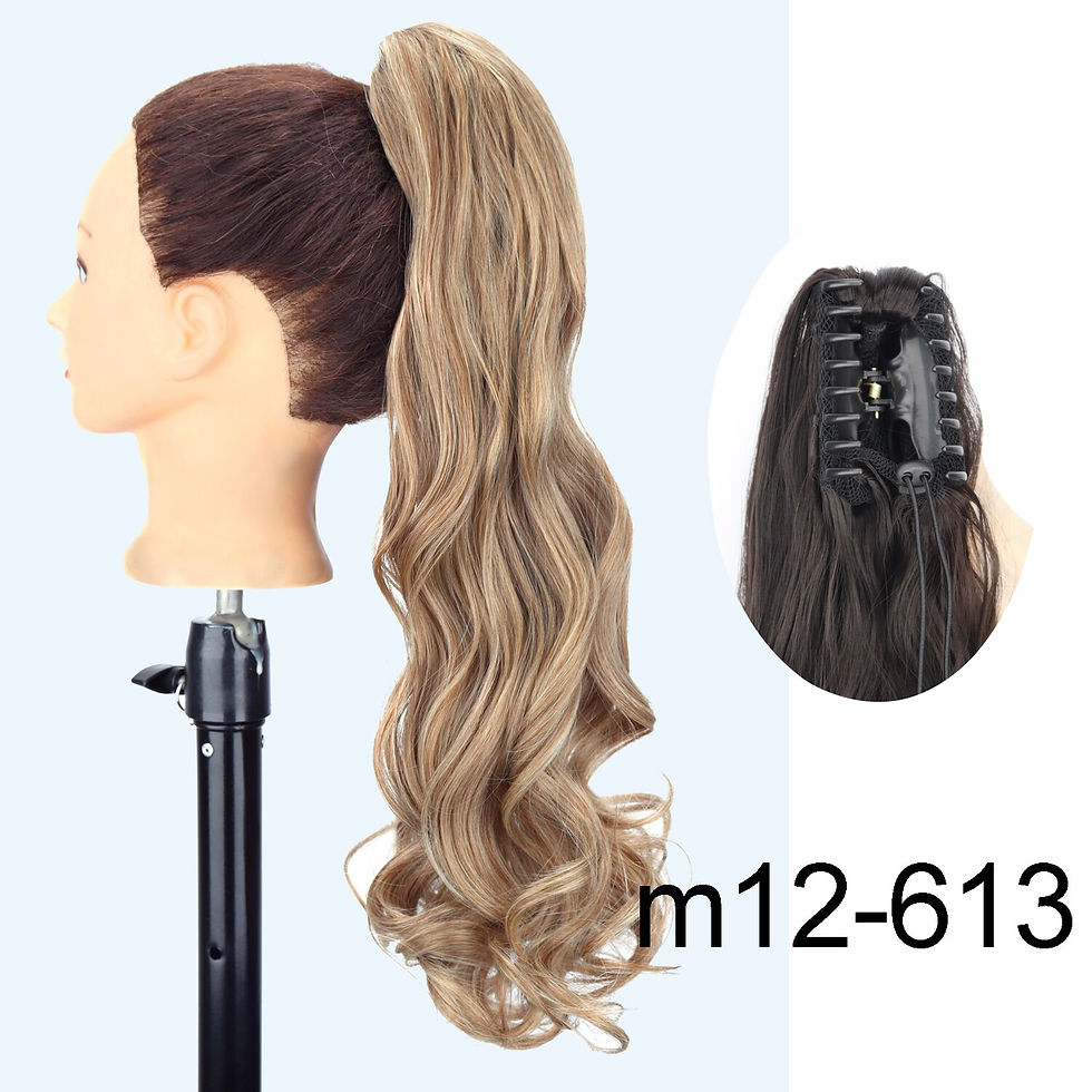 Thumbnail: Synthetic 24Inch Wavy Claw Clip On Ponytail Hair Extension Ponytail Extension H