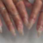 Thumbnail: 24pcs Detachable Almond False Nails Long Wearable French Fake Nails Full Cover 