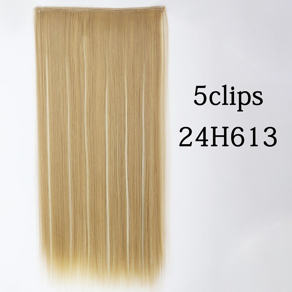 Thumbnail: Synthetic 22 Inch 5 Clip In Hair Extensions Long Wavy Hairstyle Fake Hairpiece 