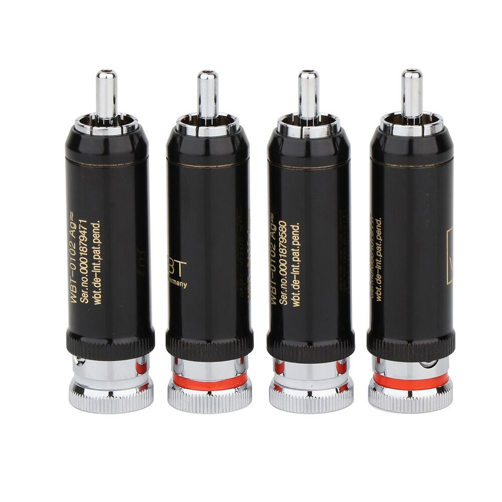 Thumbnail: HIFI 4Pcs 0102Ag Gold-plated rca plug for audio signal cable rca connector audi