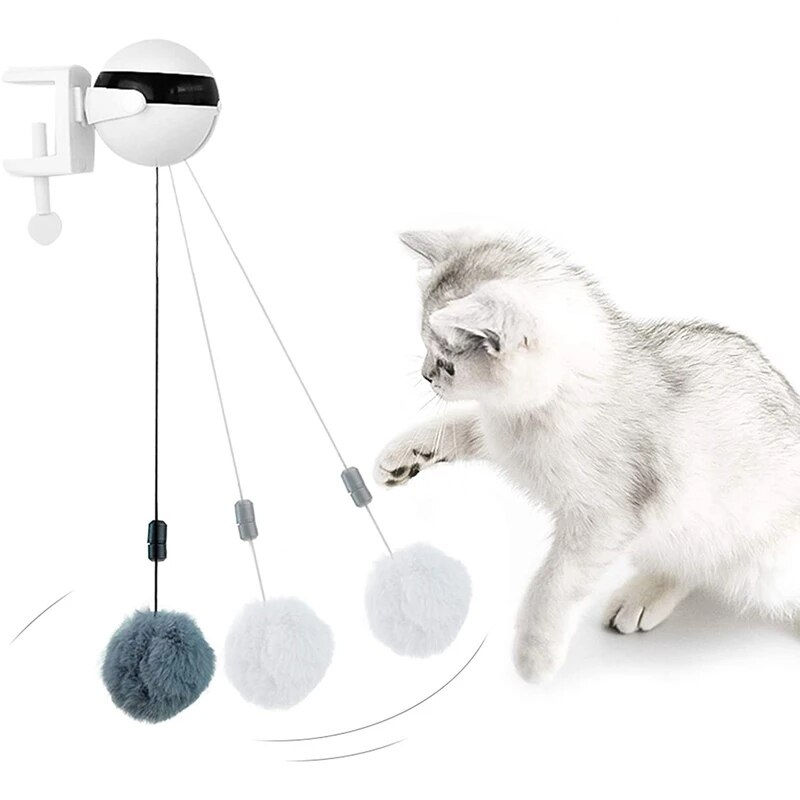 Electronic Motion Cat Toy YoYo Lifting Ball Electric Flutter Interactive Cat Te