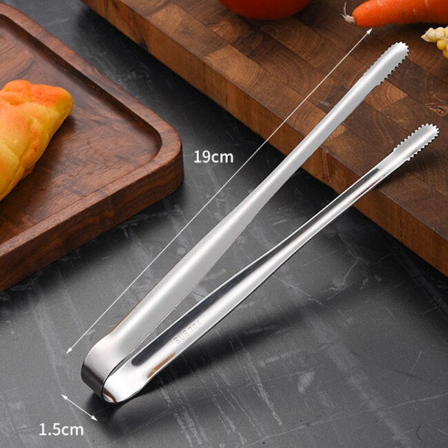 Thumbnail: Stainless Steel Grill Tongs Food Clip BBQ Steak Clip Bread Tong Cooking Utensil