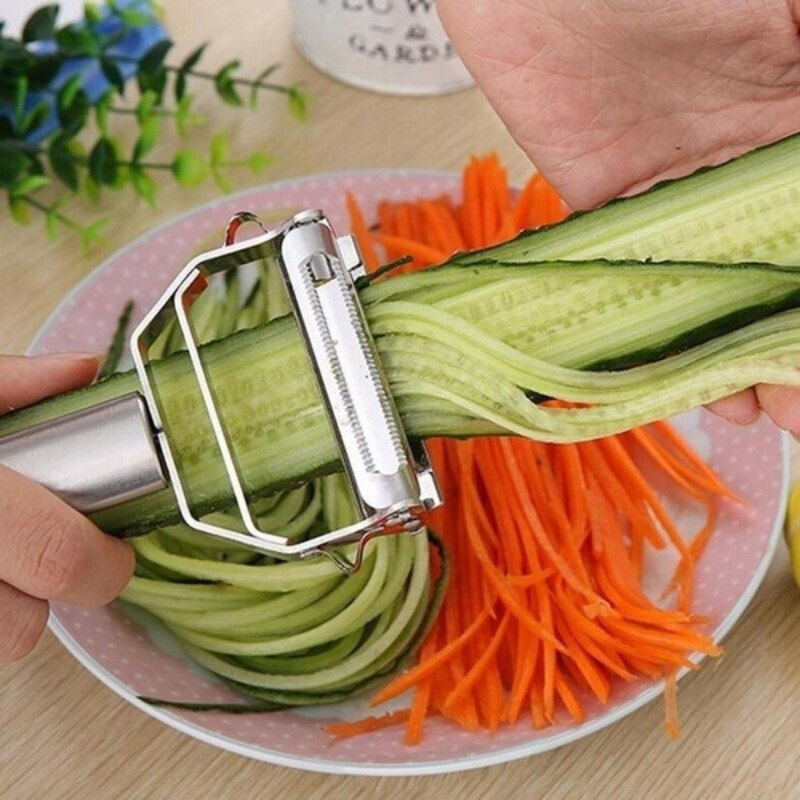 Thumbnail: Stainless Steel Peeler Potato Carrot Cucumber Grater Fruit Vegetable Multifunct