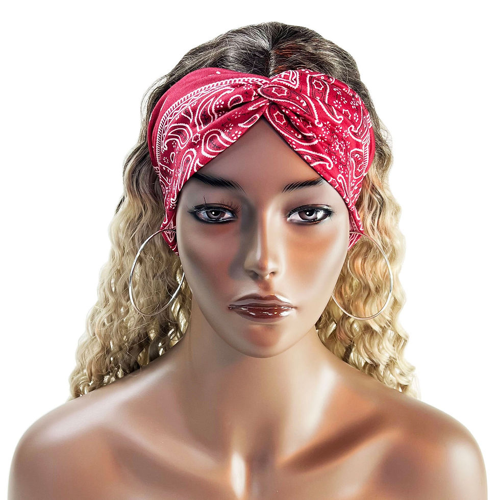 Thumbnail: Head Bands Cross Elasticity Hair Band Bandana Print Head Wrap Beauty Sports Hea